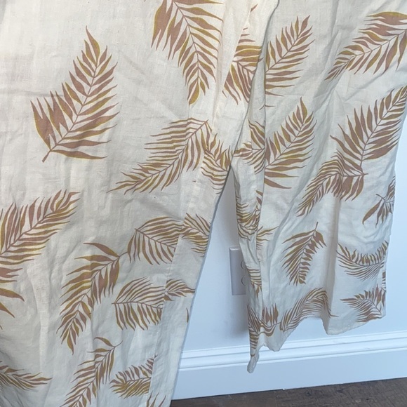 Billabong x Sincerely Jules Leaf Twist Flirt Cotton Linen Flax Jumpsuit - Picture 9 of 16